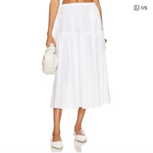 Enza Costa tiered cotton maxi skirt - size XS